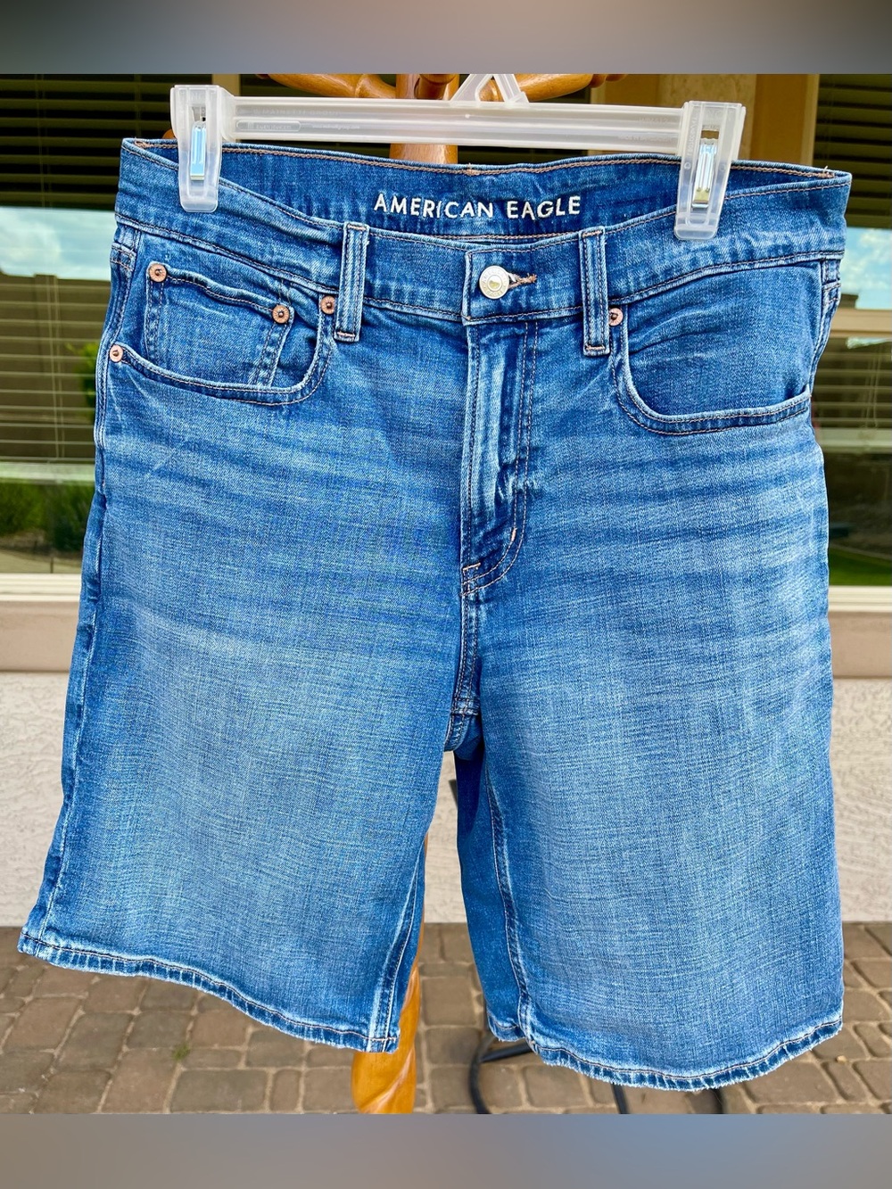 American Eagle Outfitters Dark Blue Denim Jean Shorts